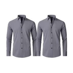 COMPRE 1 LEVE 2 | Camisa Social Ultra Elastech Anti amassados + Relogio de Brinde