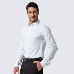 COMPRE 1 LEVE 2 | Camisa Social Ultra Elastech Anti amassados + Relogio de Brinde