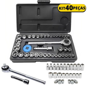 (ÚLTIMAS UNIDADES) Kit De Ferramentas 46/40 Peças com maleta - Jogo De Ferramentas Completo + BRINDE