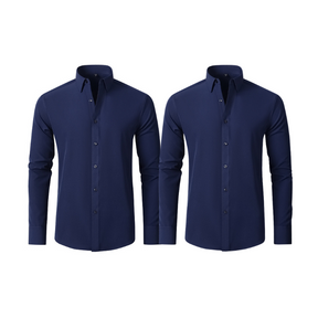 COMPRE 1 LEVE 2 | Camisa Social Ultra Elastech Anti amassados + Relogio de Brinde