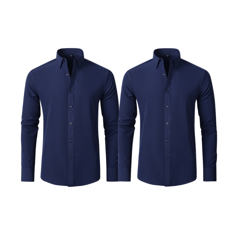 COMPRE 1 LEVE 2 | Camisa Social Ultra Elastech Anti amassados + Relogio de Brinde